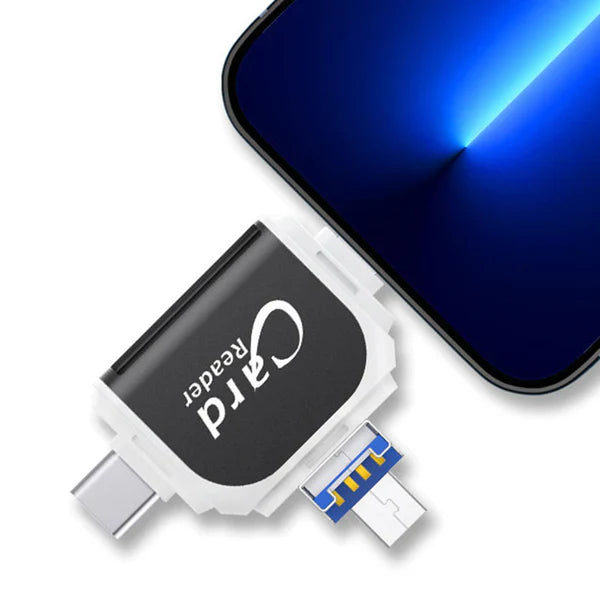 Kartenleser 4-in-1 Universal USB Lightning Micro-USB Type-C -    Zorenza