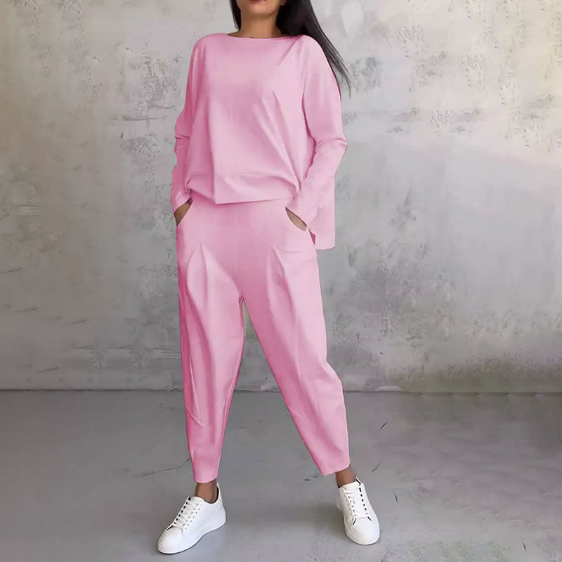 Damen Loungewear-Set mit Taschen – Leichtes Polyester -    Zorenza
