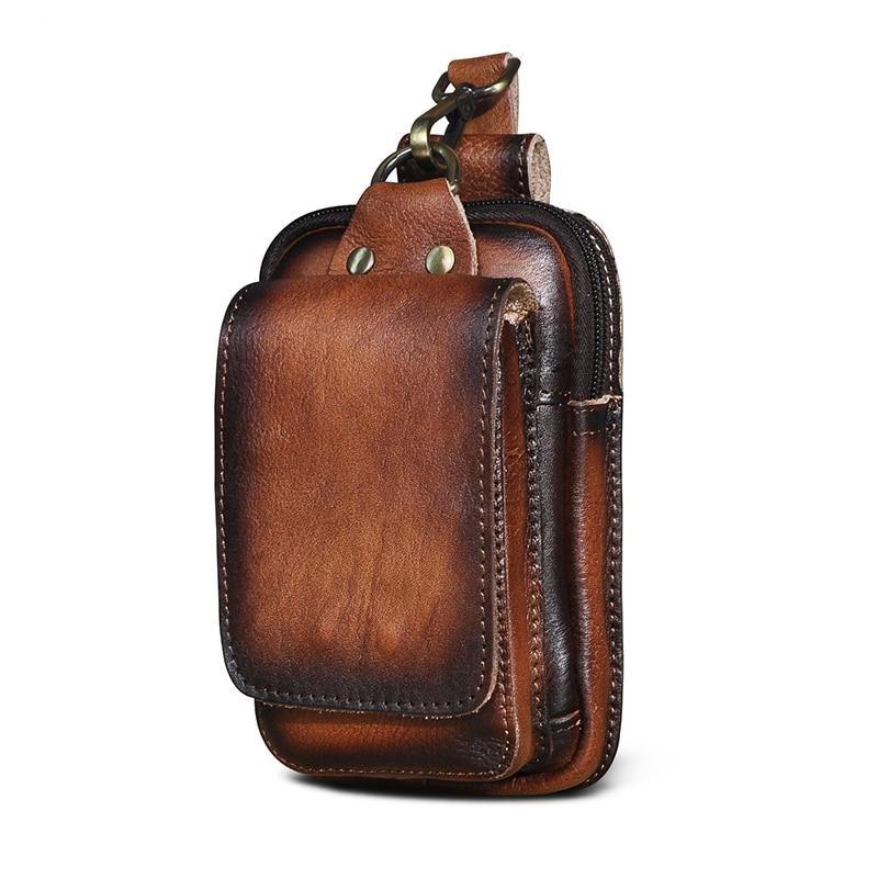 Gürteltasche Leder für Herren mit Reißverschluss -    Zorenza
