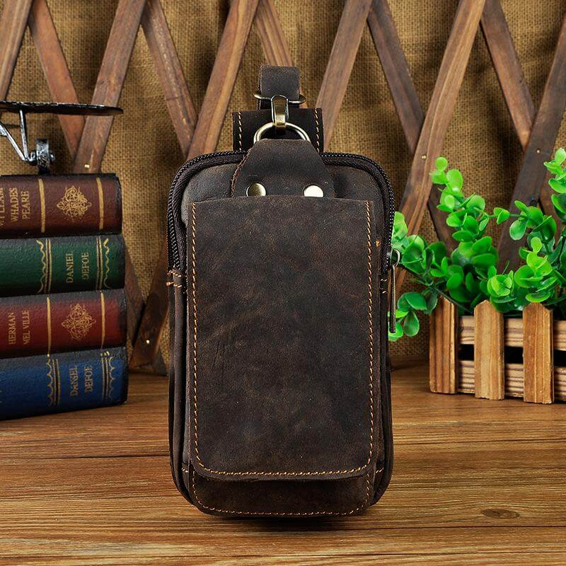 Gürteltasche Leder für Herren mit Reißverschluss -    Zorenza