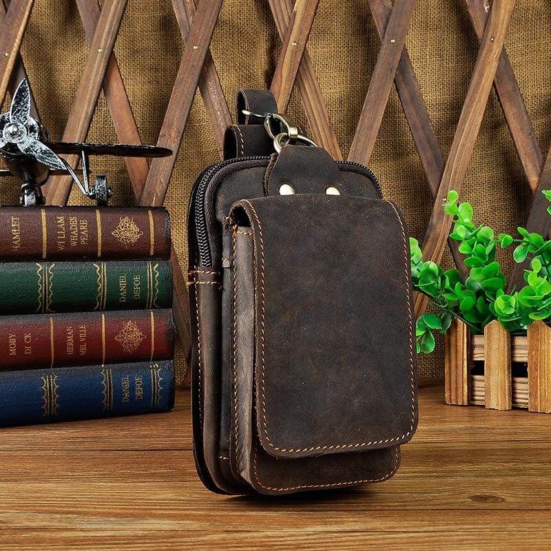 Gürteltasche Leder für Herren mit Reißverschluss -    Zorenza