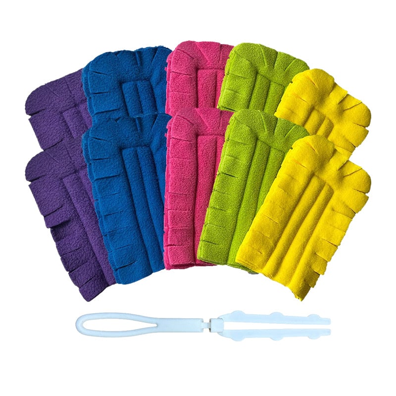 Staubwedel Chenille Mikrofaser – 5 Farben mit ergonomischem Griff -    Zorenza