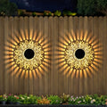 Solar-Wandleuchten Set mit Pfingstrosen-Schattenspiel Zorenza