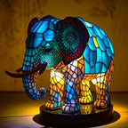 Tiffany Tierlampe Buntglas – Handgefertigt mit warmem Licht -    Zorenza