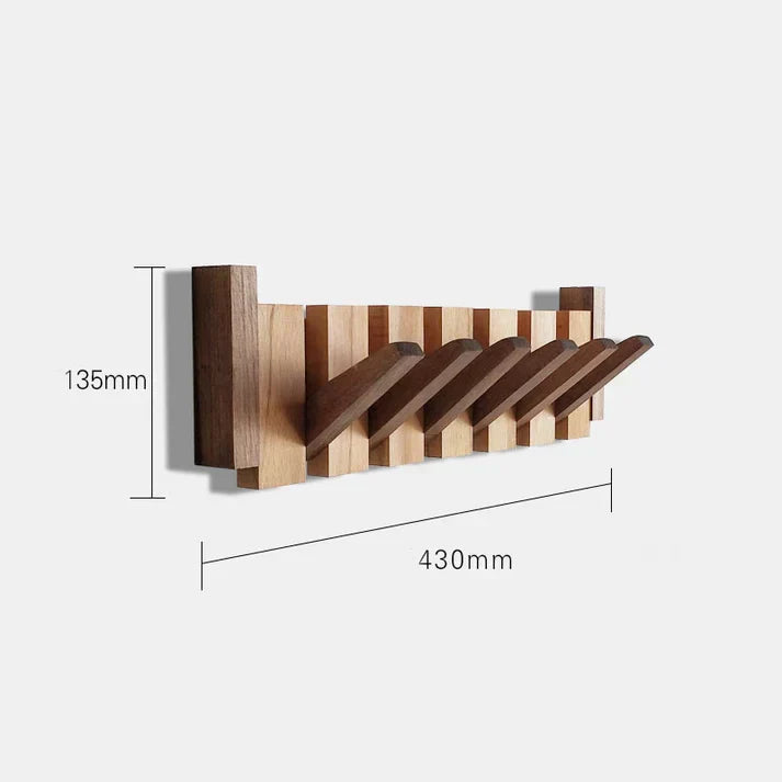 Wandgarderobe aus Holz im Piano-Design – 4-8 Haken -    Zorenza