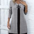 Damen A-Linien-Kleid mit Kunstleder-Schnallen -    Zorenza