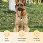 Hundegeschirr mit LED-Halsband – Anti-Zieh Design -    Zorenza