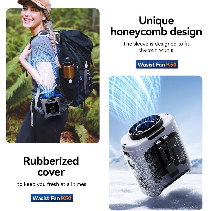 Handsfree Taillenventilator – Wiederaufladbar mit Gürtelclip -    Zorenza