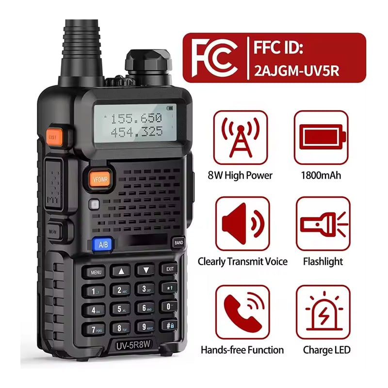 Handfunkgerät Dual Band UV-5R mit 8W Sendeleistung -    Zorenza
