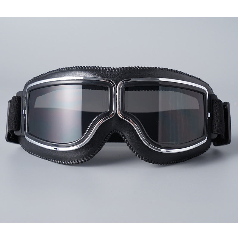 Motorradbrille im Vintage-Stil mit klarer Sicht -    Zorenza