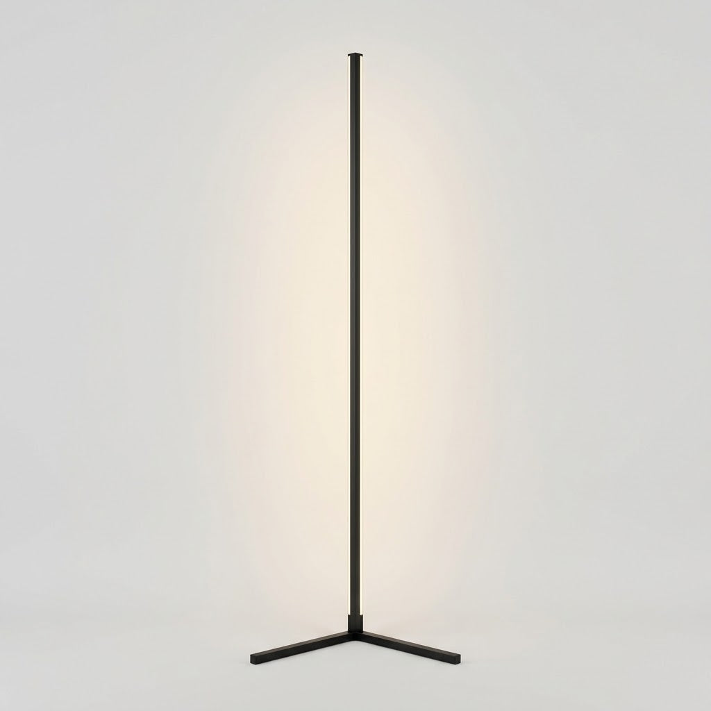 LED-Eckstehlampe 142 cm, dimmbar, 3 Lichtfarben, mit Fernbedienung -    Zorenza