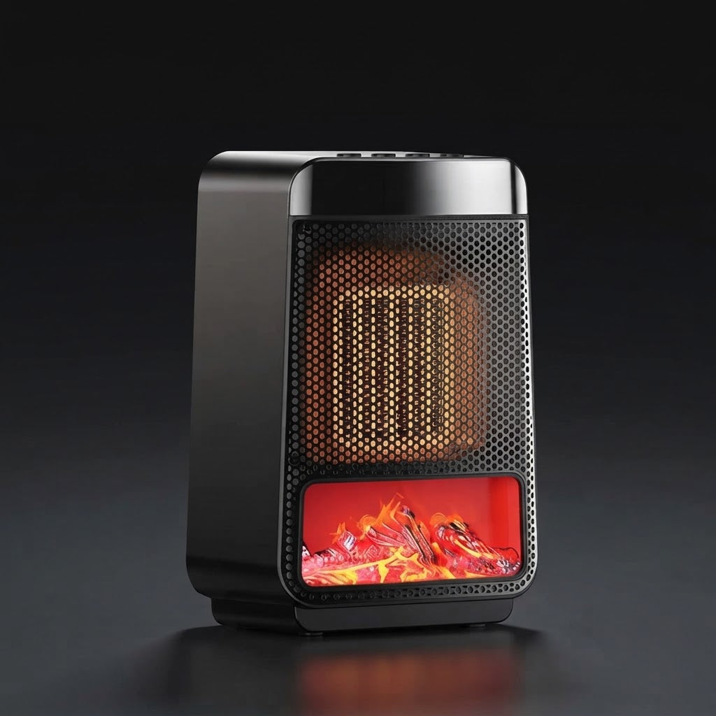 Flammenheizung Elektro 1000 W – Elektrokamin mit Flammeneffekt -    Zorenza