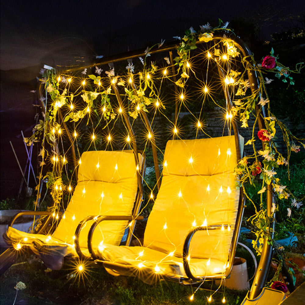 Solar-Lichternet LED mit Netzstruktur für Garten und Terrasse -    Zorenza