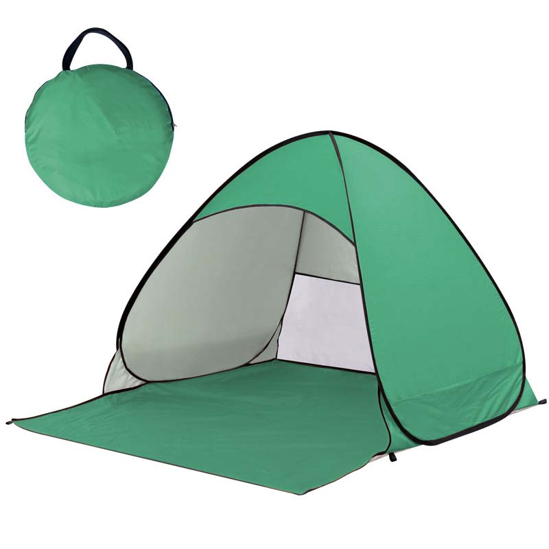 Pop-Up Strandmuschel UV-Schutz 98% – Schnellaufbau für 2-4 Personen -    Zorenza