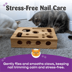 Katzen-Intelligenzspielzeug mit Nagelfeile aus Holz -    Zorenza