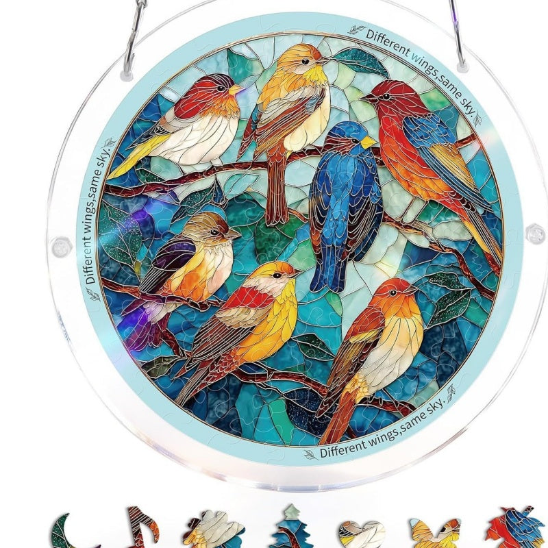Sonnenfänger Acryl rund 18,8 cm – Farbspektrum-Design -    Zorenza