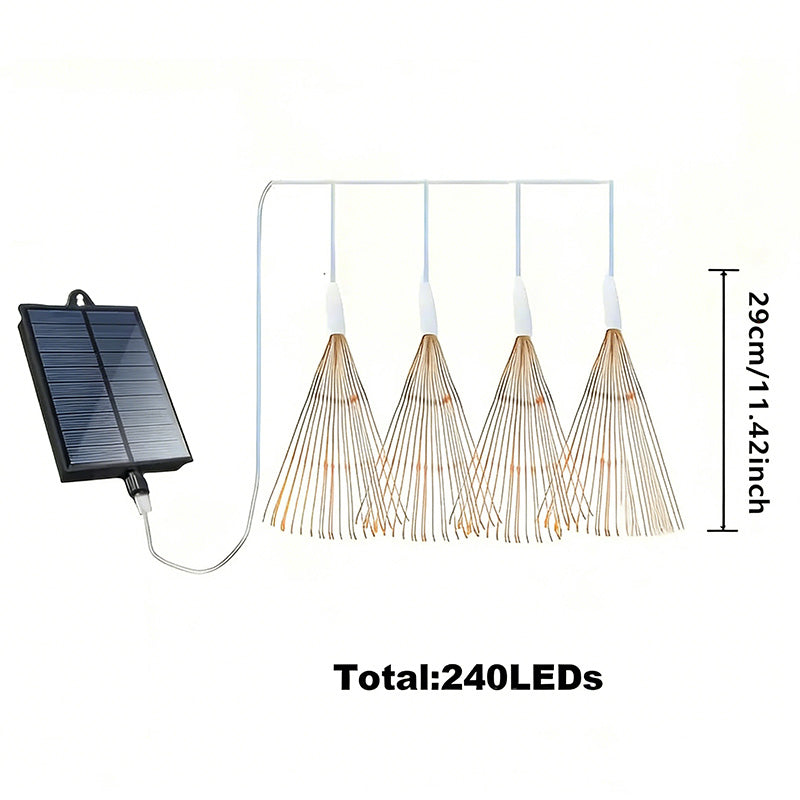 Solar-Feuerwerkslichter – Automatische LED-Dekoration für den Außenbereich Zorenza