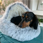 Hundebett Plüsch rund mit Anti-Rutsch-Boden -    Zorenza