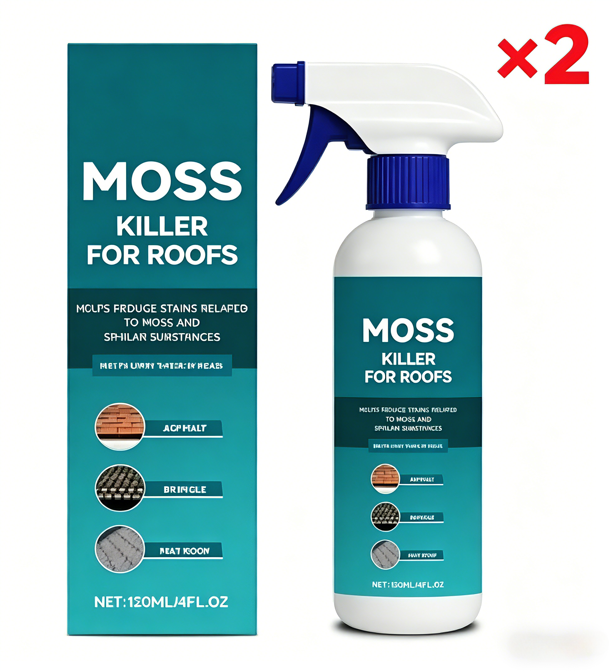 Dachsteinreiniger für Moos und Algen -    Zorenza