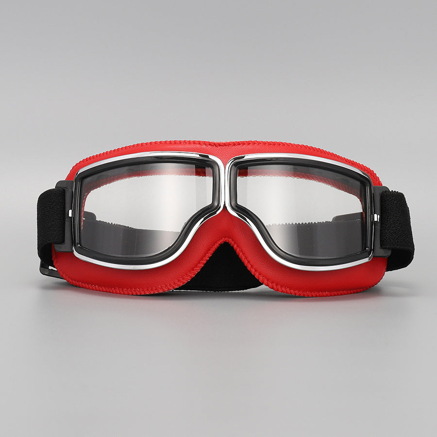 Motorradbrille im Vintage-Stil mit klarer Sicht -    Zorenza