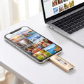 USB-Stick 3-in-1 für iPhone, Android und PC: Lightning, USB-C, USB 3.0 -    Zorenza