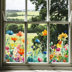 Fensteraufkleber mit Blumen- und Schmetterlingmotiven Zorenza