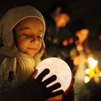 Mondlampe mit Touch-Steuerung und Holzständer -    Zorenza