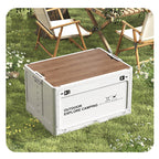 Klappbox mit Holzdeckel für Camping und Haushalt -    Zorenza