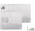 Scharnierplatten-Set für Küchenschränke -    Zorenza