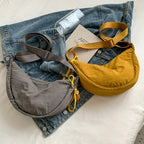Schultertasche Stoff mit verstellbarem Gurt – Halbmond-Design -    Zorenza