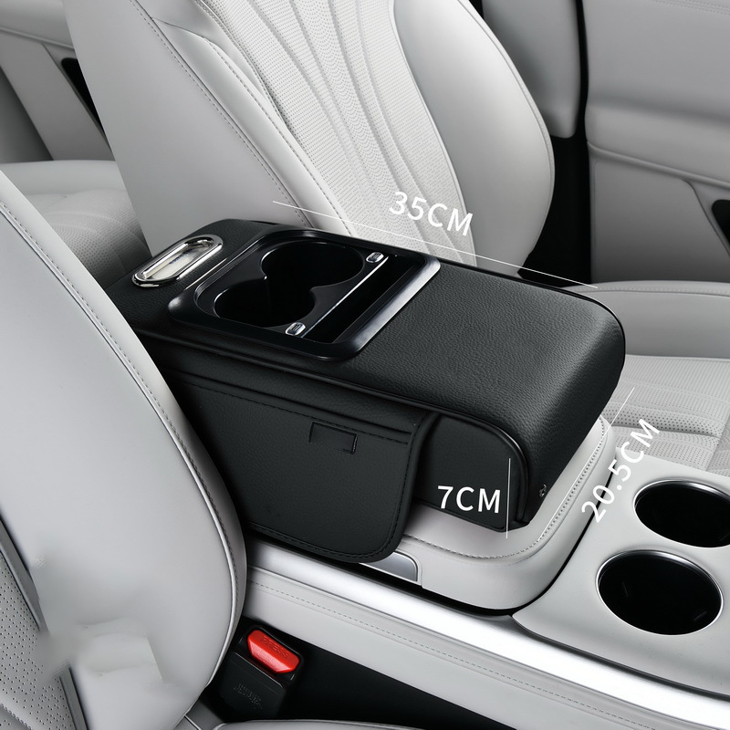 Auto-Mittelarmlehne mit USB-Ladefunktion – Getränkehalter & Stauraum Zorenza