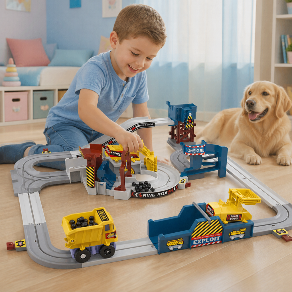 Elektrische Abenteuer-Steinbruch-Eisenbahn mit Zubehör -    Zorenza
