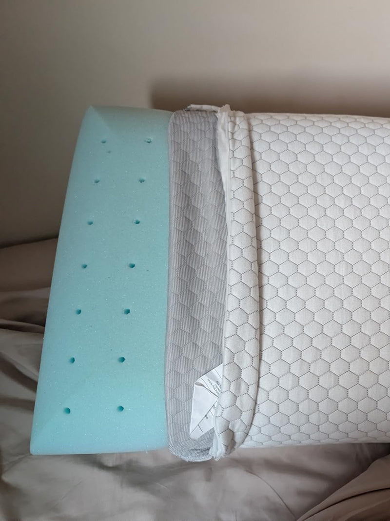 Memory-Foam-Kissen mit Kühlgel – Ergonomische Stütze für Nacken -    Zorenza