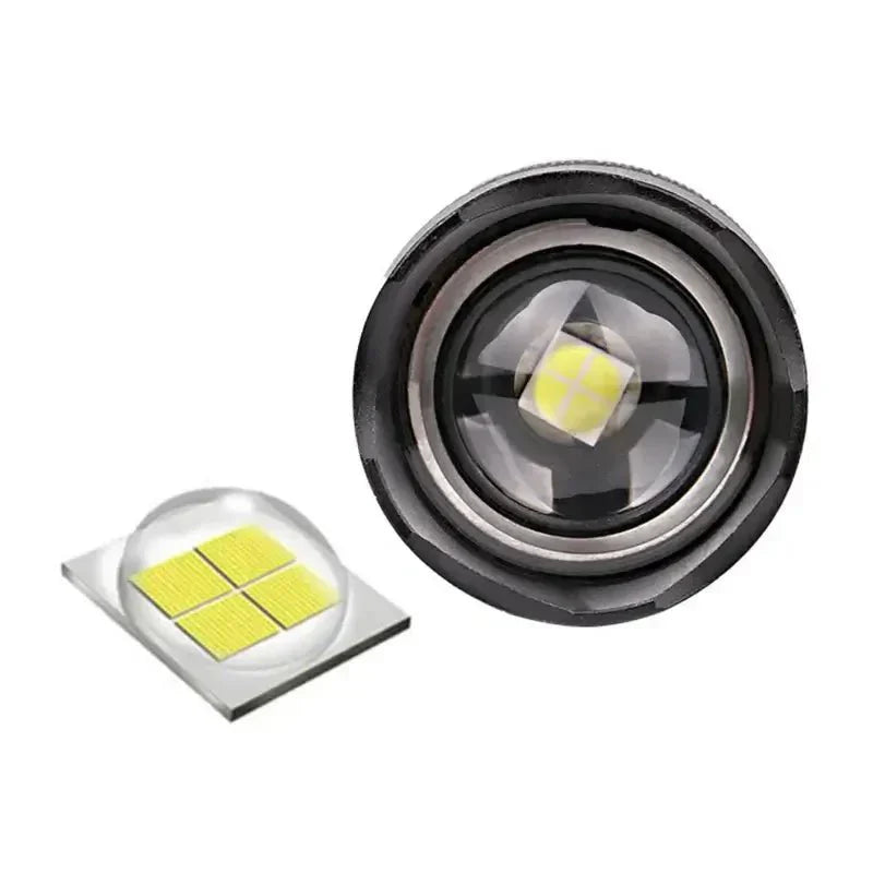 LED Taschenlampe Taktisch mit 90000 Lumen – Wasserdicht IP65 -    Zorenza