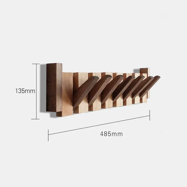 Wandgarderobe aus Holz im Piano-Design – 4-8 Haken -    Zorenza