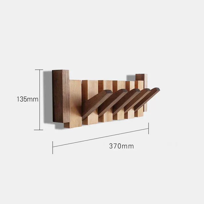 Wandgarderobe aus Holz im Piano-Design – 4-8 Haken -    Zorenza