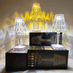 LED Tischlampe Kristall mit diamantförmigem Lampenschirm -    Zorenza