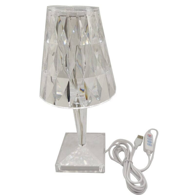 LED Tischlampe Kristall mit diamantförmigem Lampenschirm -    Zorenza