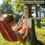 Hängematte Baumwolle faltbar für Garten und Balkon -    Zorenza