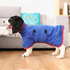 Saugfähiger Mikrofaser Hundebademantel mit Kapuze -    Zorenza