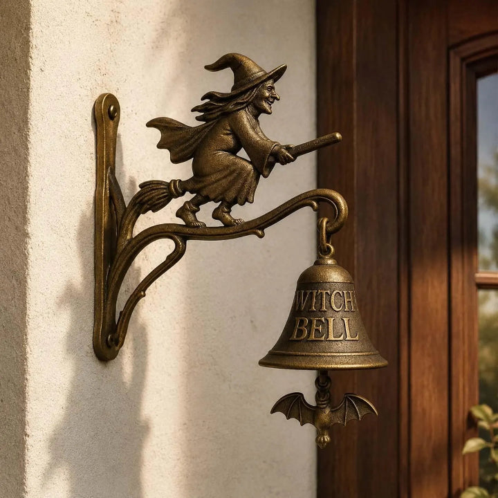 Hexenglocke mit Wandhalterung – Dekorative Türglocke -    Zorenza