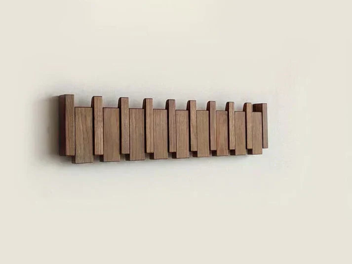 Wandgarderobe aus Holz im Piano-Design – 4-8 Haken -    Zorenza