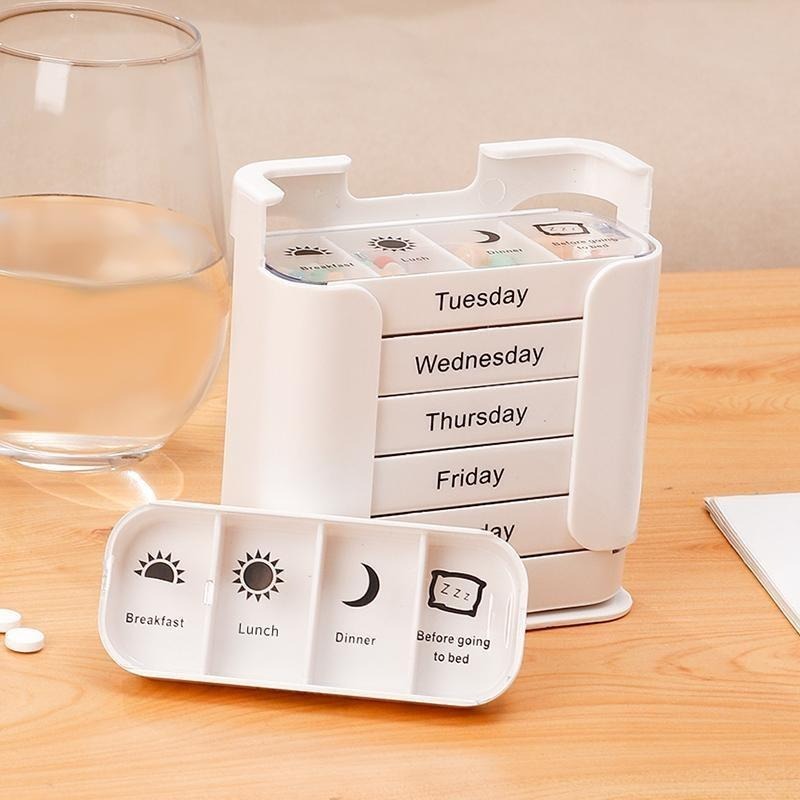 7-Tage Pillenbox mit Tageslabels Zorenza