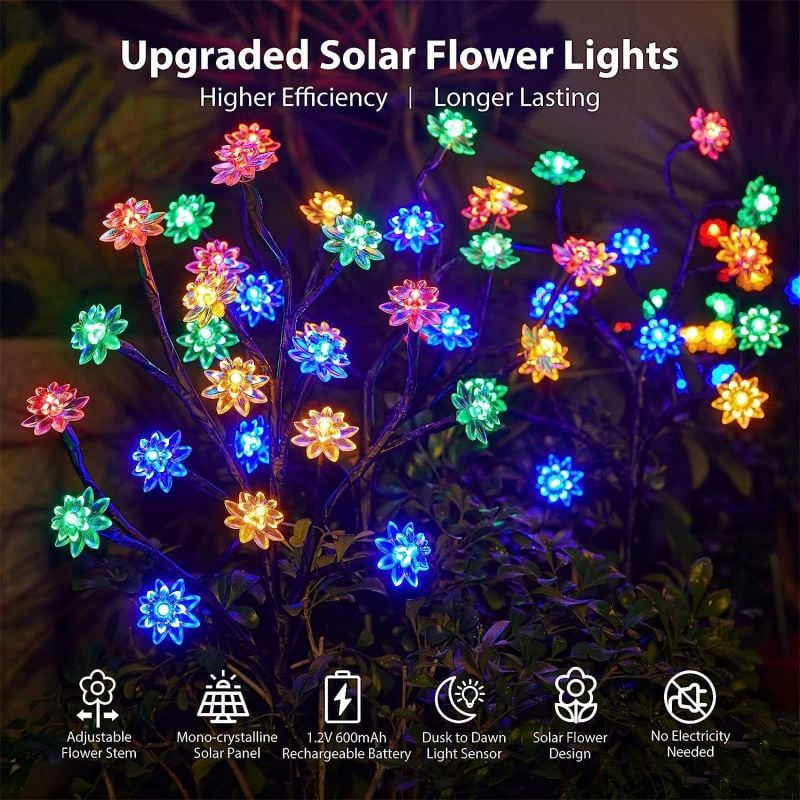 Solarleuchte Blumen mit flexiblen Ästen -    Zorenza