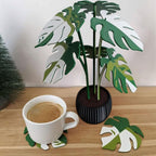 Untersetzer mit Kunstpflanze Monstera – Oberflächenschutz mit dekorativem Akzent Zorenza