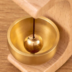 Windspiel Holz mit magnetischer Klangschale -    Zorenza