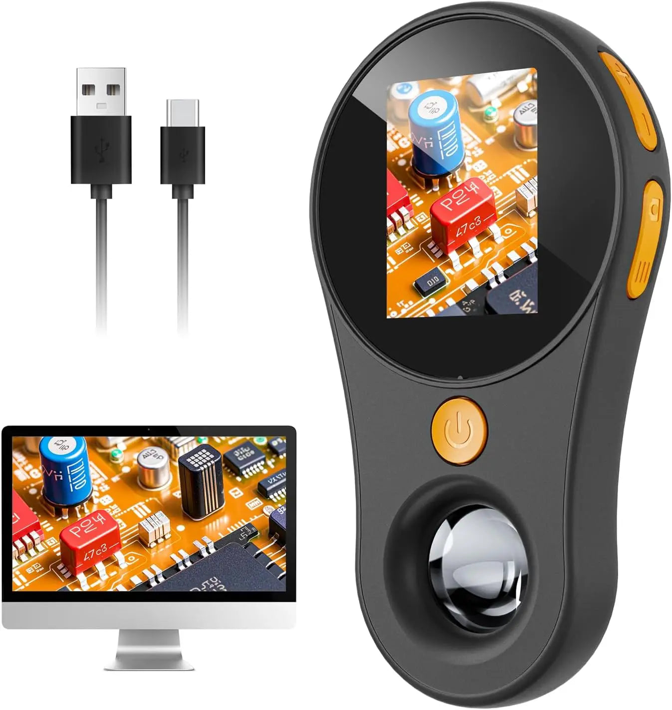 Handmicroscoopmet LED-Verlichting und Display -    Zorenza