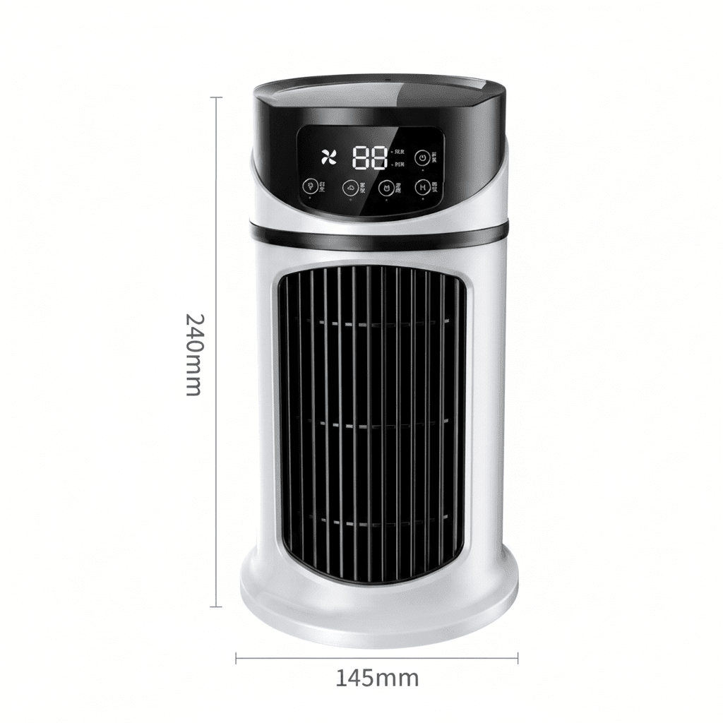 Luftkühler mit Ventilator und Luftbefeuchtung – 300 ml -    Zorenza