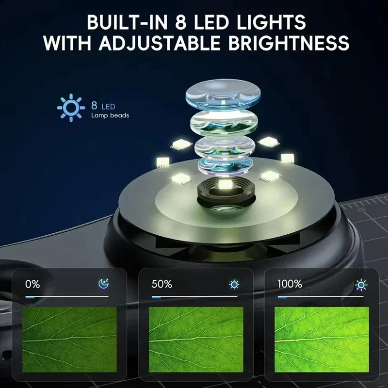 Handmicroscoopmet LED-Verlichting und Display -    Zorenza
