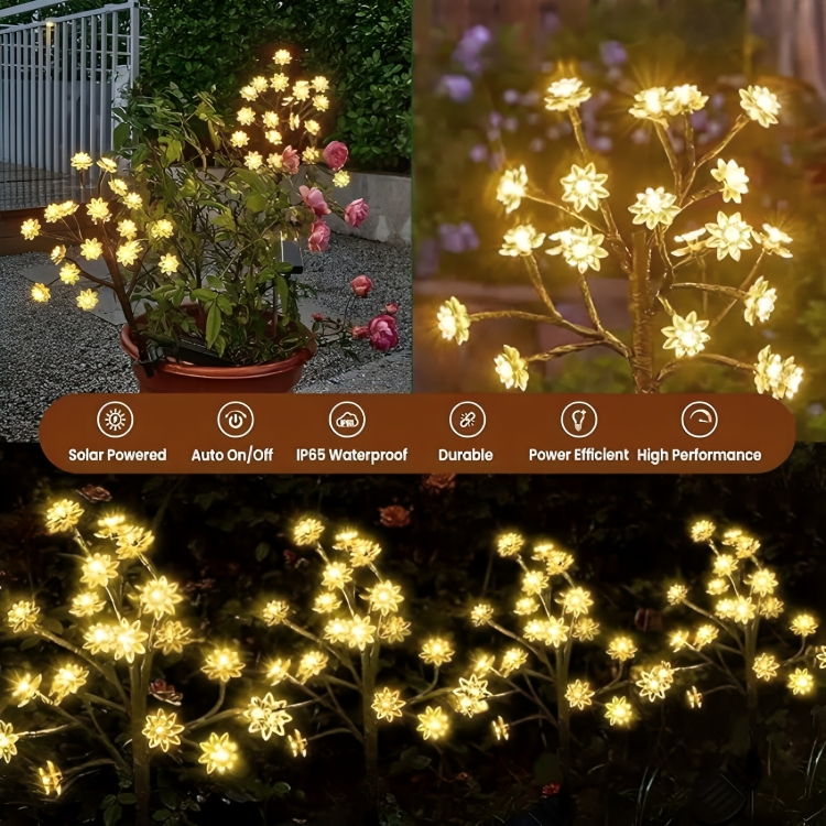 Solarleuchte Blumen mit flexiblen Ästen -    Zorenza